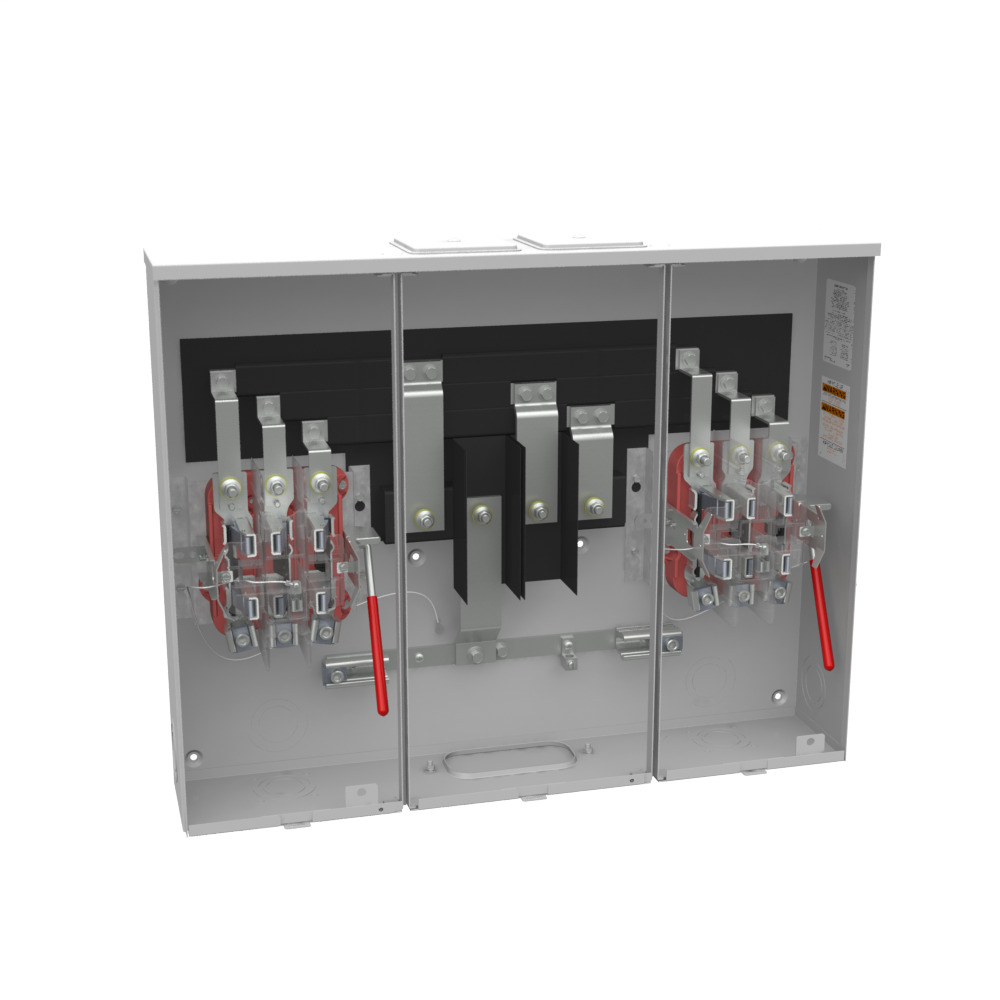 U2732-XT-PED 7 Term, Ringless, 2 Large Closing Plates, Lever Bypass, 2 Position, Pedestal Mount Provision