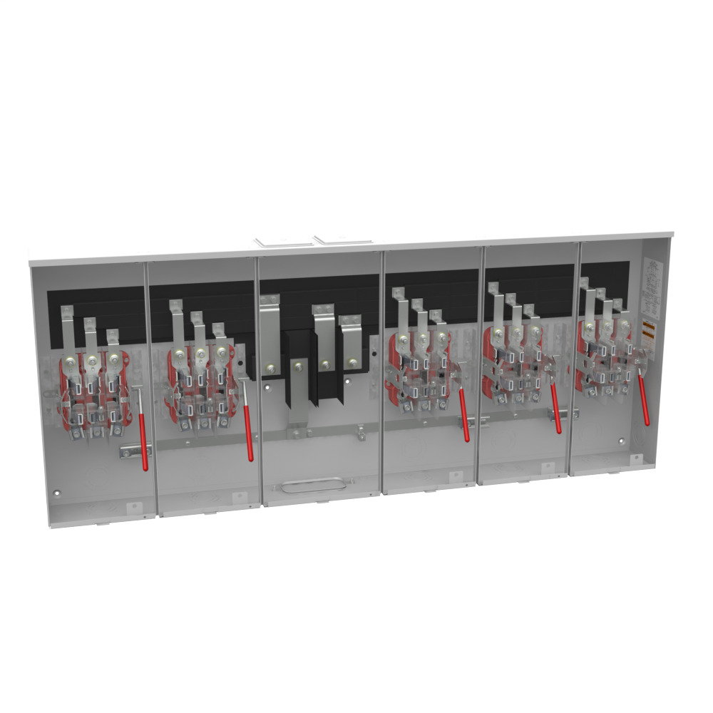 U2735-XT-PED 7 Term, Ringless, 2 Large Closing Plates, Lever Bypass, 5 Position, Pedestal Mount Provision