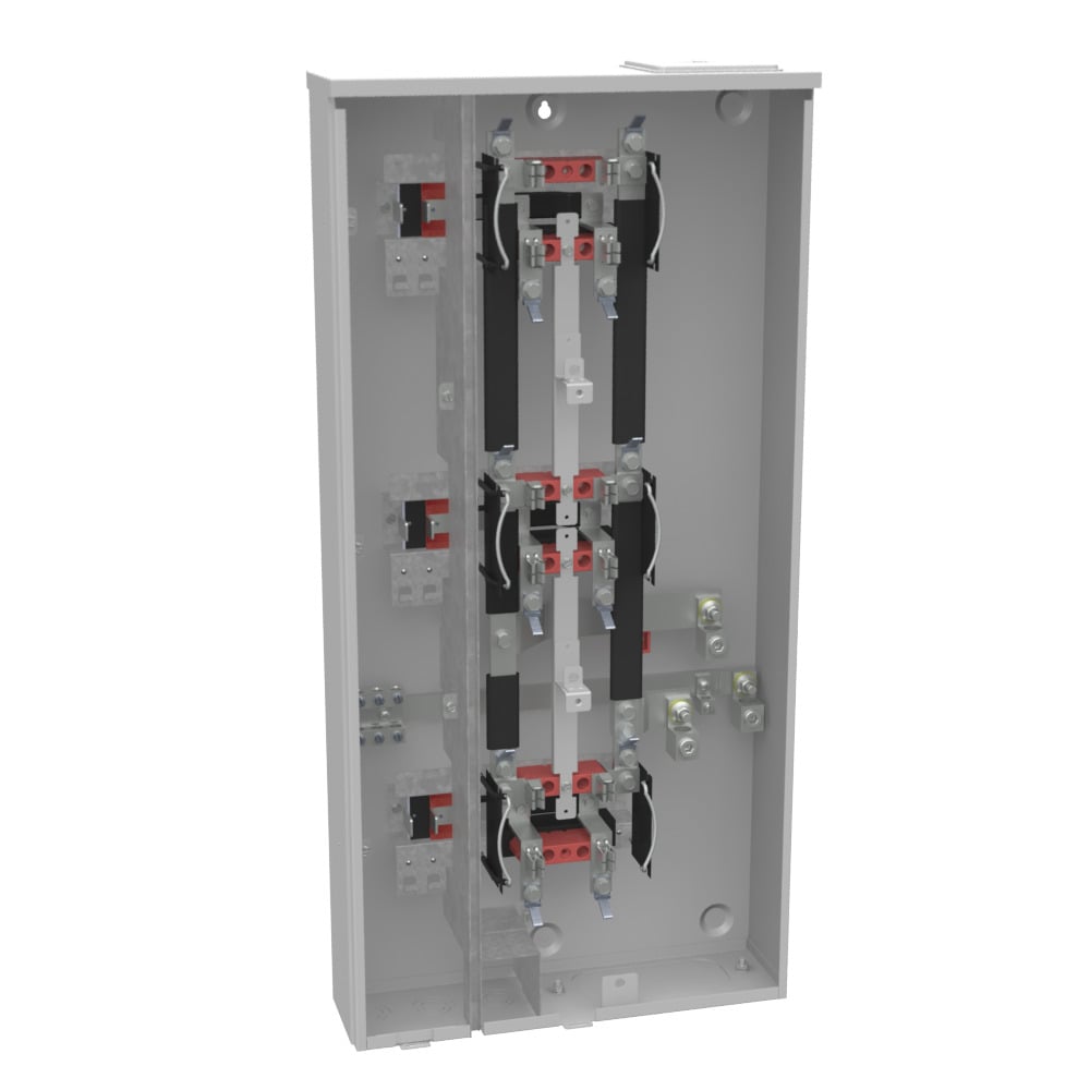 U2853-X-KK-K1-PED 4 Term, Ringless, Large Closing Plate, Horn Bypass, 3 Position, 3-125 Amp, Main Breaker Provision Single Connector, 6-350 kcmil, Pedestal Mount Provision