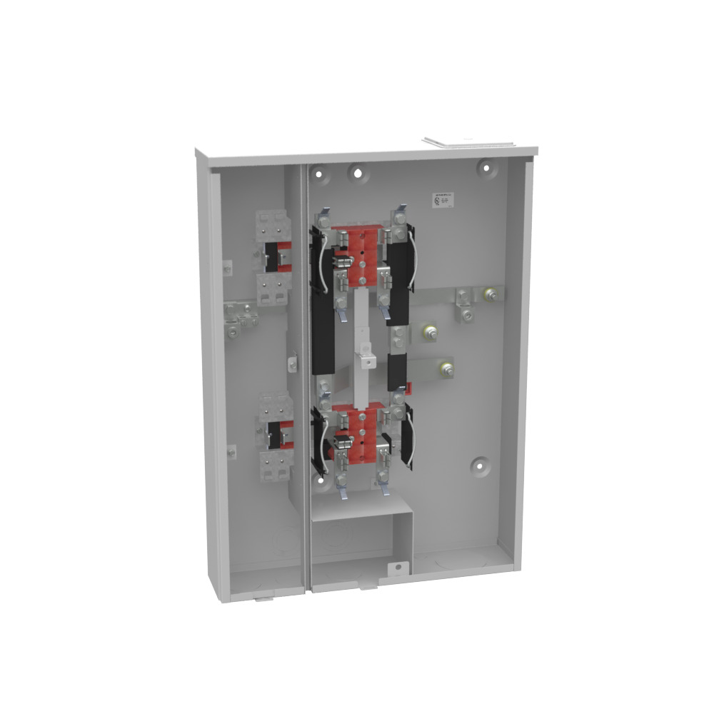 U2862-X-KK-5T 5 Term, Ringless, Large Closing Plate, Horn Bypass, 2 Position, 2-200 Amp, Main Breaker Provision, Vertical