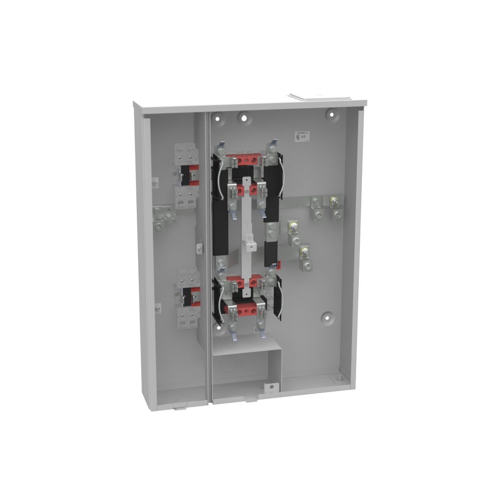 U2862-X-KK-K1-PED 4 Term, Ringless, Large Closing Plate, Horn Bypass, 2 Position, 2-200 Amp, Main Breaker Provision Single Connector, 6-350 kcmil, Pedestal Mount Provision