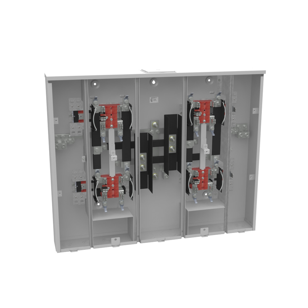 U2864-X-KK-5T 5 Term, Ringless, Large Closing Plate, Horn Bypass, 4 Position, 4-200 Amp, Main Breaker Provision, Vertical