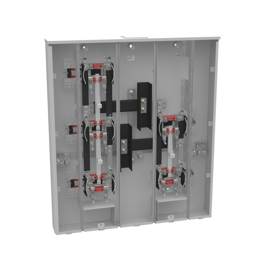 U2865-X-KK-PED 4 Term, Ringless, Large Closing Plate, Horn Bypass, 5 Position, 5-200 Amp, Main Breaker Provision Pedestal Mount Provision