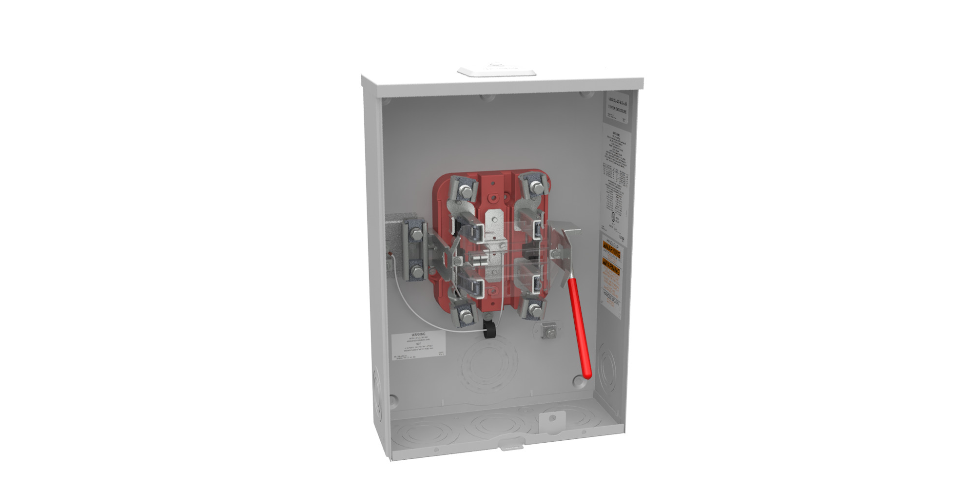 U3042-XL-QG-BLG-LIS 5 Term, Ringless, Small Closing Plate, Quadplex Ground, Lever Bypass, 7-8 inch Barrel Lock Ground with Bracket Provision, Long Island Lighting Company