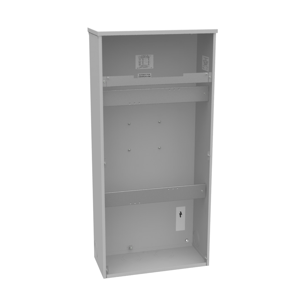 U3340-O 6 Term, Ringed, Plain Top, Test Switch Provision 24in-52 inch x 11 inch Painted Steel, Single Front Lift Off Screw Cover, Current Transformer Rack Provision