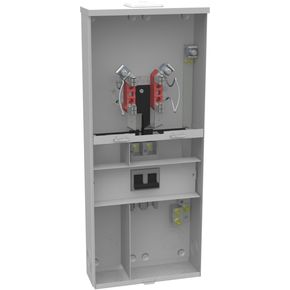 U3491-XL-200 4 Term, Ringless, Small Closing Plate, 1-200 Amp, Main Breaker, State of Maine