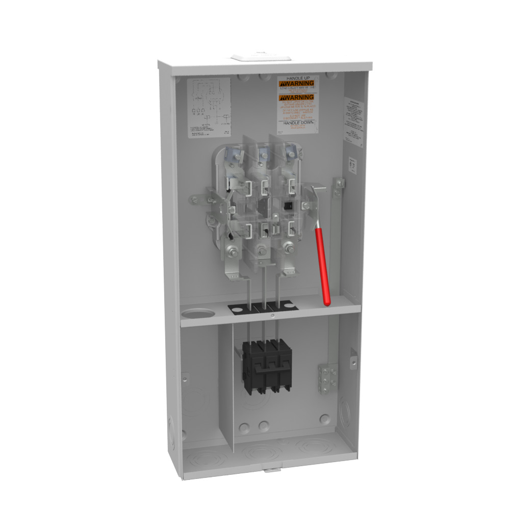 U3771-XL-100 7 Term, Ringless, Small Closing Lever Bypass, 1-100 Amp, Main Breaker