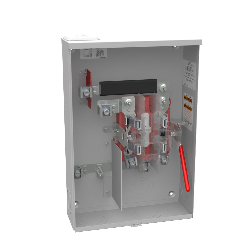 U3924-XL 4 Term, Ringless, Small Closing Plate, Lever Bypass, Side Bussed
