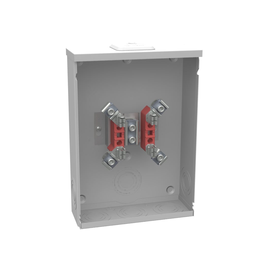U4518-XL-W 4 Term, Ringed, Small Closing Plate, 200 Amp
