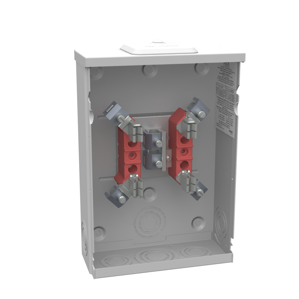 U7490-XL 4 Term, Ringed, Small Closing Plate, 125 Amp