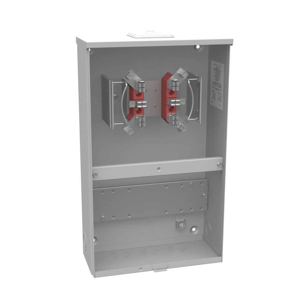 UC3426-XL Single Position Meter Socket, 20 Amp, 1 Phase, Ringless, No Bypass, 6 Term, OH, UG, 600V, Test Switch Provision