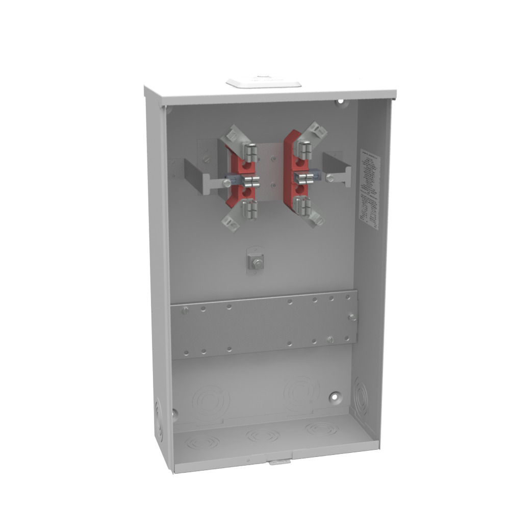 UC3436-XL Single Position Meter Socket, 20 Amp, 1 Phase, Ringed, No Bypass, 6 Term, OH, UG, 600V, Test Switch Provision