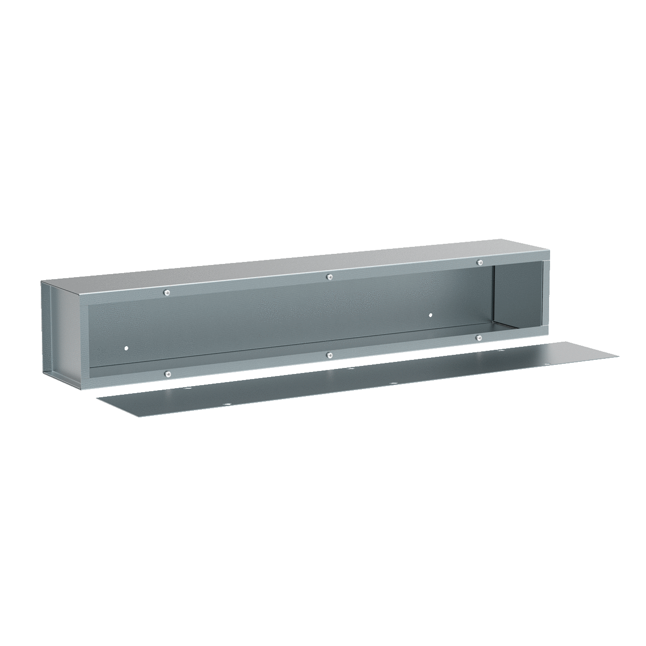 A121248T1T F40T1 Angled Wiring Trough, 48 in L x 12 in W x 12 in H, Flat Cover, Steel