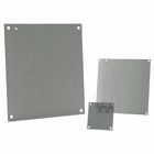 Perforated Panel for Small Enclosure, Type 1 and 3R, fits 12x12, Gray, Steel