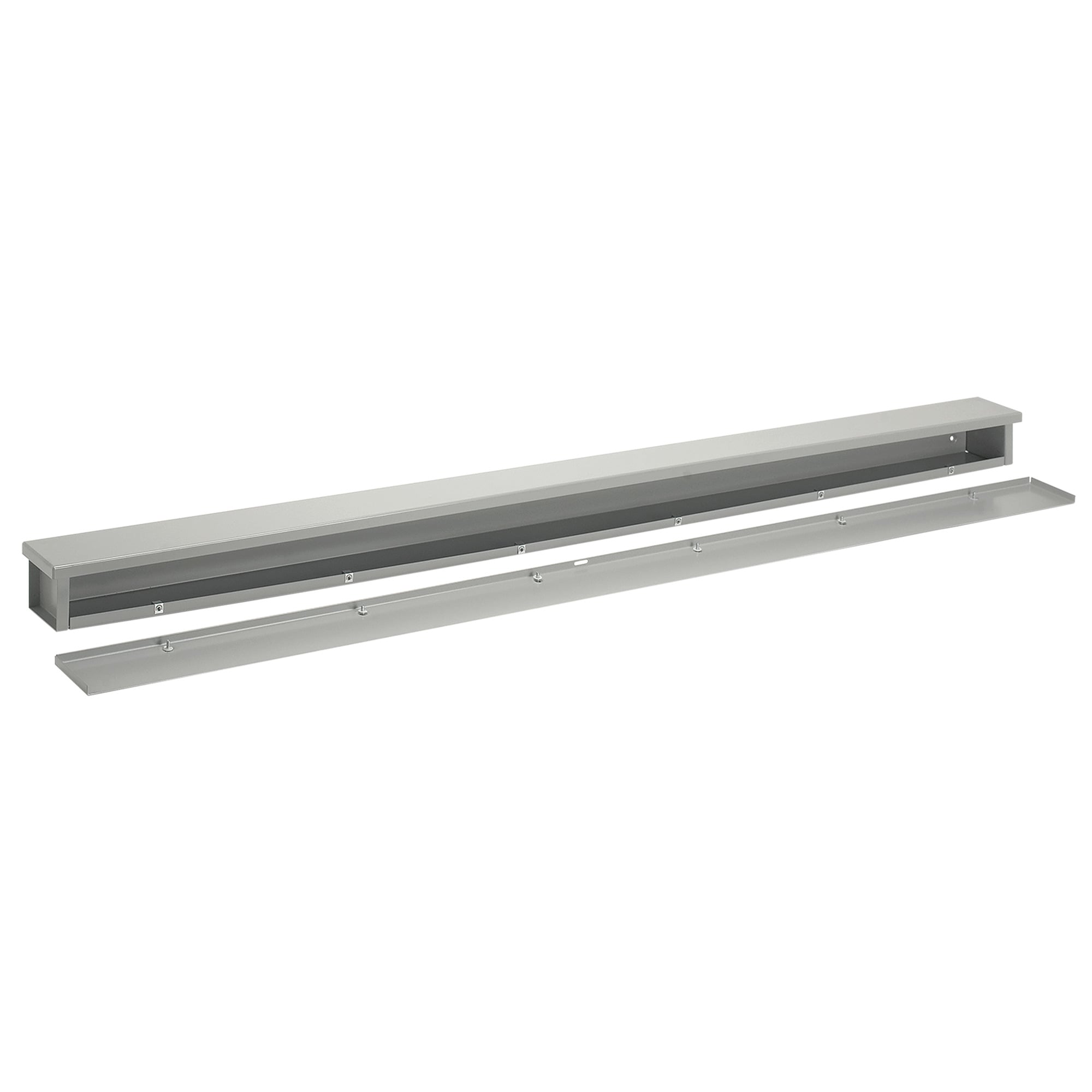 A8872RT F40PT Wiring Trough, 72 in L x 8 in W x 8 in H, Slip-On Removable Cover, Steel