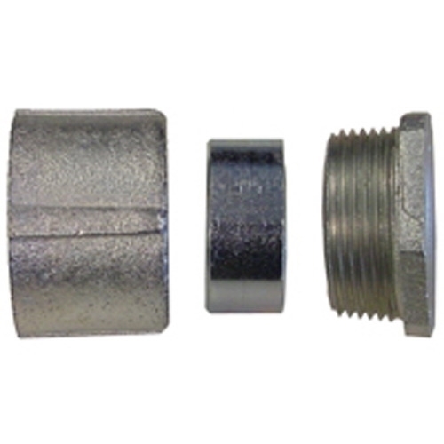 EC-50 3-Piece Concretetight Conduit Union, 1/2 in, 90 deg, Malleable Iron