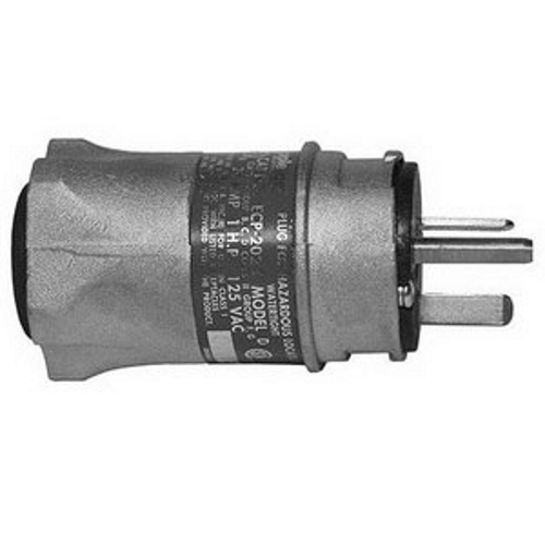 ECP-1523 U-Line Interchanger Straight Blade Plug, 125 V AC, 15 A, 3 Poles, 2 Wires