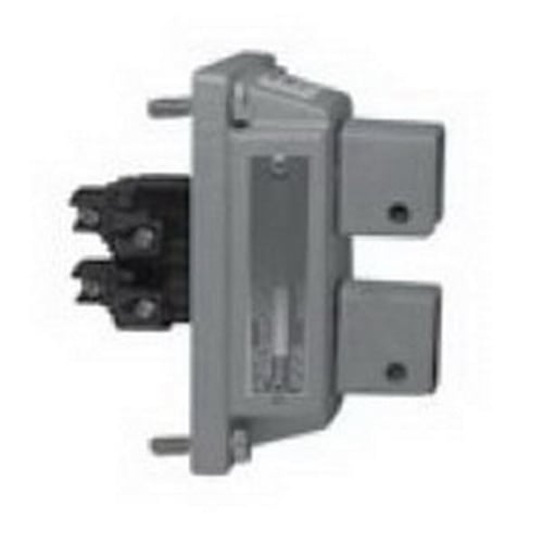 Push Button Switch with Cover Assembly, 600 VAC, 10 A, Malleable Iron, 1NO 1NC