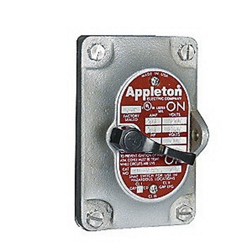 1-Gang Front Operated Switch Cover; Aluminum, For EDS Series Tumbler Switches