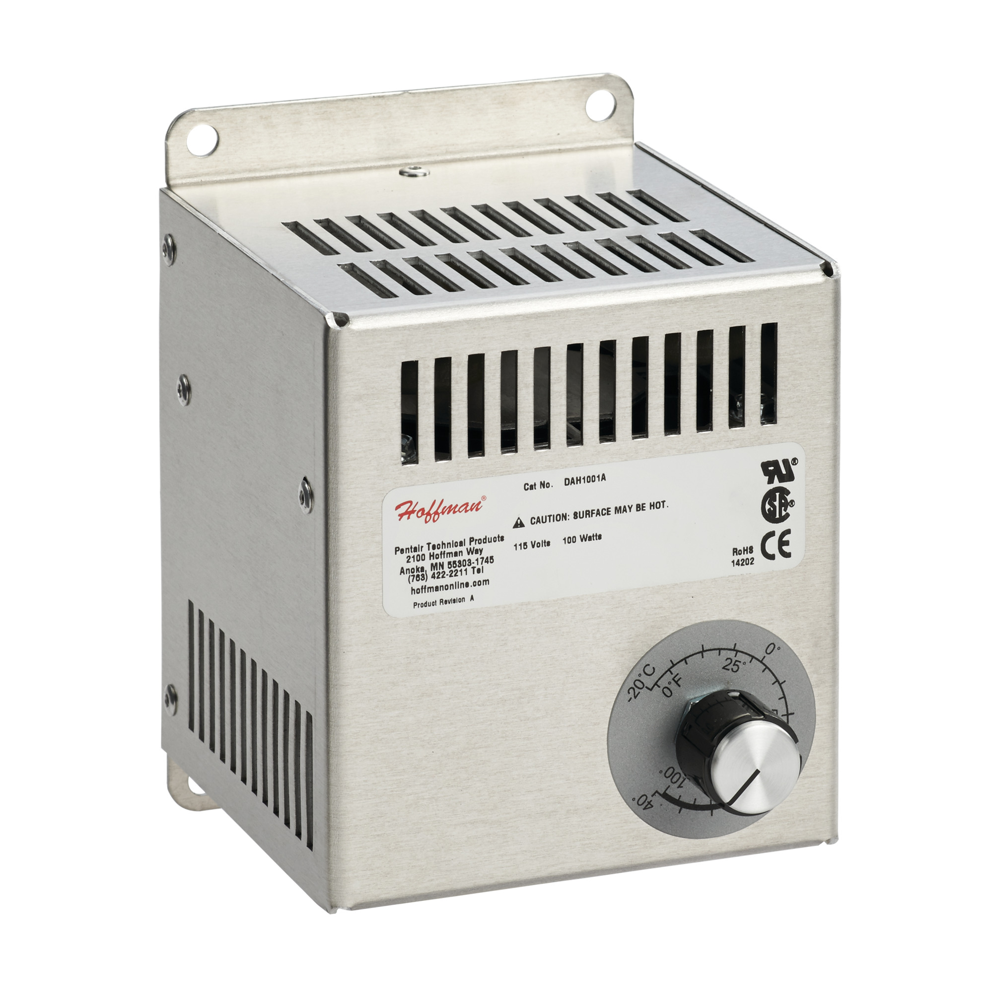 DAH1002A D85 Electric Heater, 100 W, 230 V AC, Panel Mount