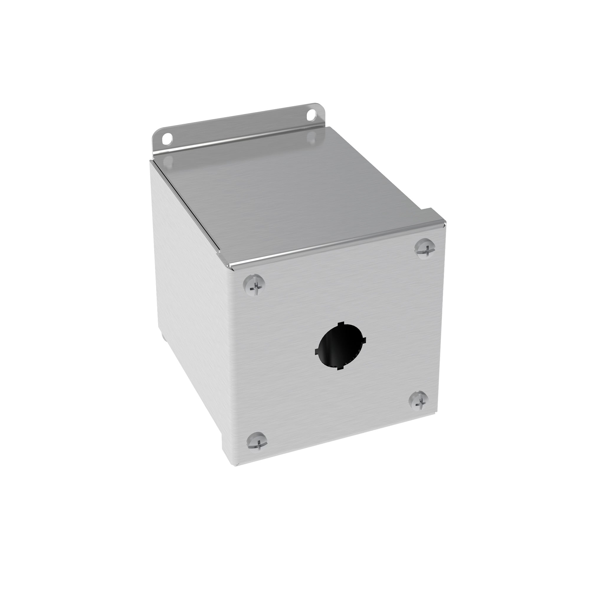 E1PBGXSS PB1S Extra Deep Pushbutton Enclosure, 4 in L x 4 in W x 4-3/4 in D, 1 Outlets, NEMA 4X/IP66 NEMA Rating, 304 Stainless Steel