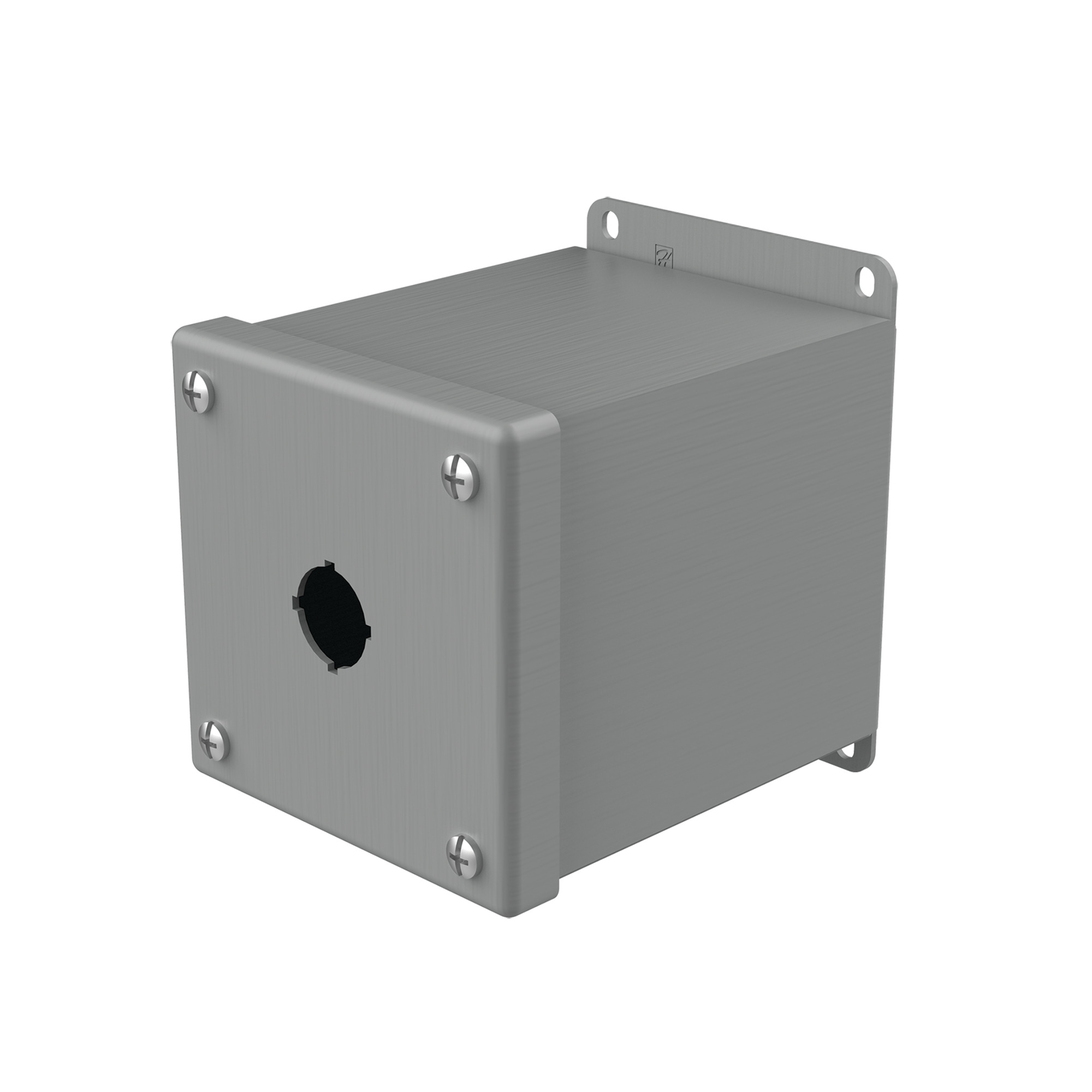 E1PBXM PB1 Extra Deep Pushbutton Enclosure, 4 in L x 4 in W x 4-3/4 in D, 1 Outlets, NEMA 12/IP65 NEMA Rating, Steel