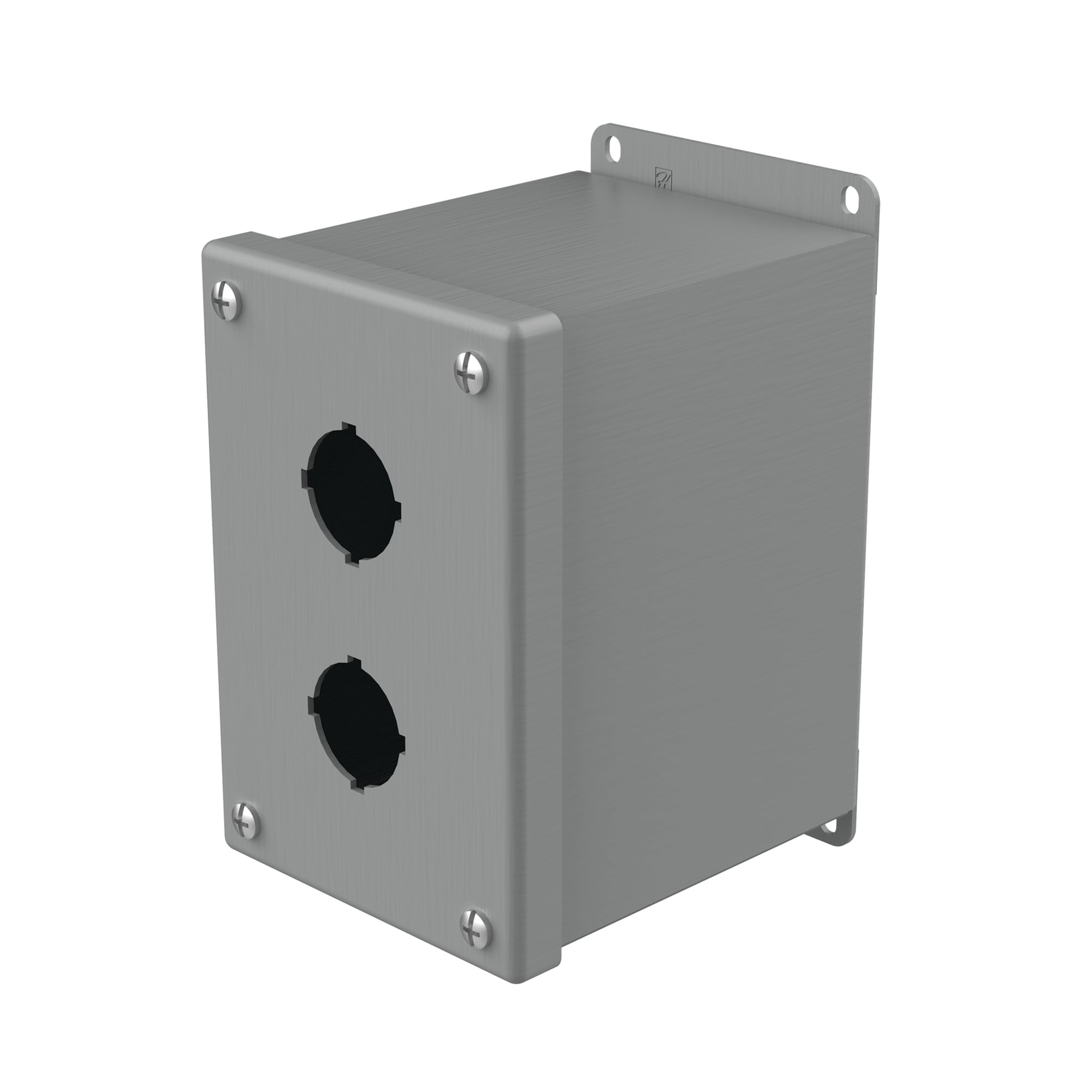 E2PBX PB1 Extra Deep Pushbutton Enclosure, 6 in L x 4 in W x 4-3/4 in D, 2 Outlets, NEMA 12/IP65 NEMA Rating, Steel