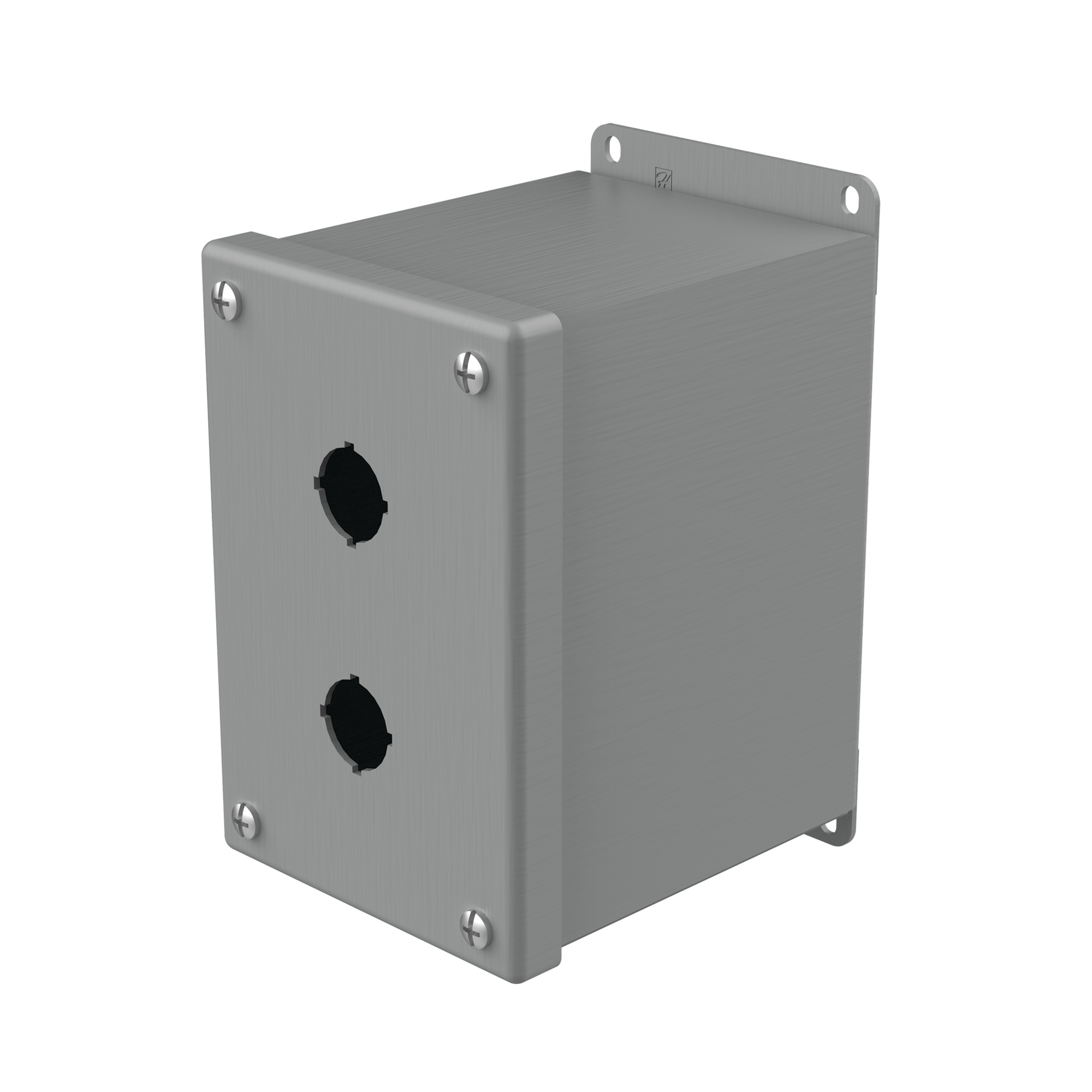 E2PBXM PB1 Extra Deep Pushbutton Enclosure, 6 in L x 4 in W x 4-3/4 in D, 2 Outlets, NEMA 12/IP65 NEMA Rating, Steel
