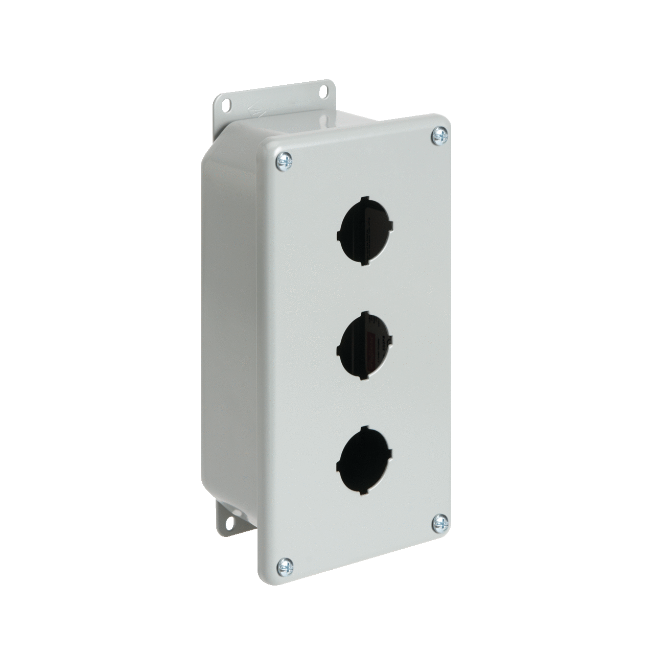 E4PBGXM PB1 Deep Pushbutton Enclosure, 9-1/2 in L x 2-3/4 in W x 3-1/2 in D, 4 Outlets, NEMA 12/IP65 NEMA Rating, Steel