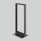 2-Post Open Frame Rack, 48.00x20.25x15.00, Black, Aluminum