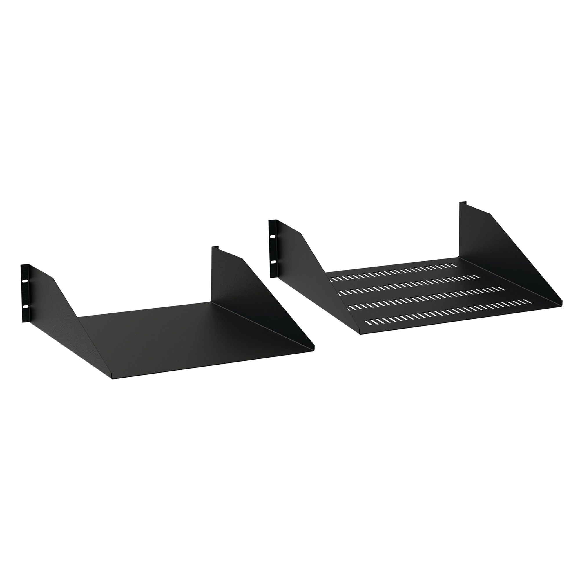 EMSV1918 DOFRC Rack Mount Vented Shelf, 5-1/4 in H x 19 in W x 18 in D, 3RU Rack, Steel