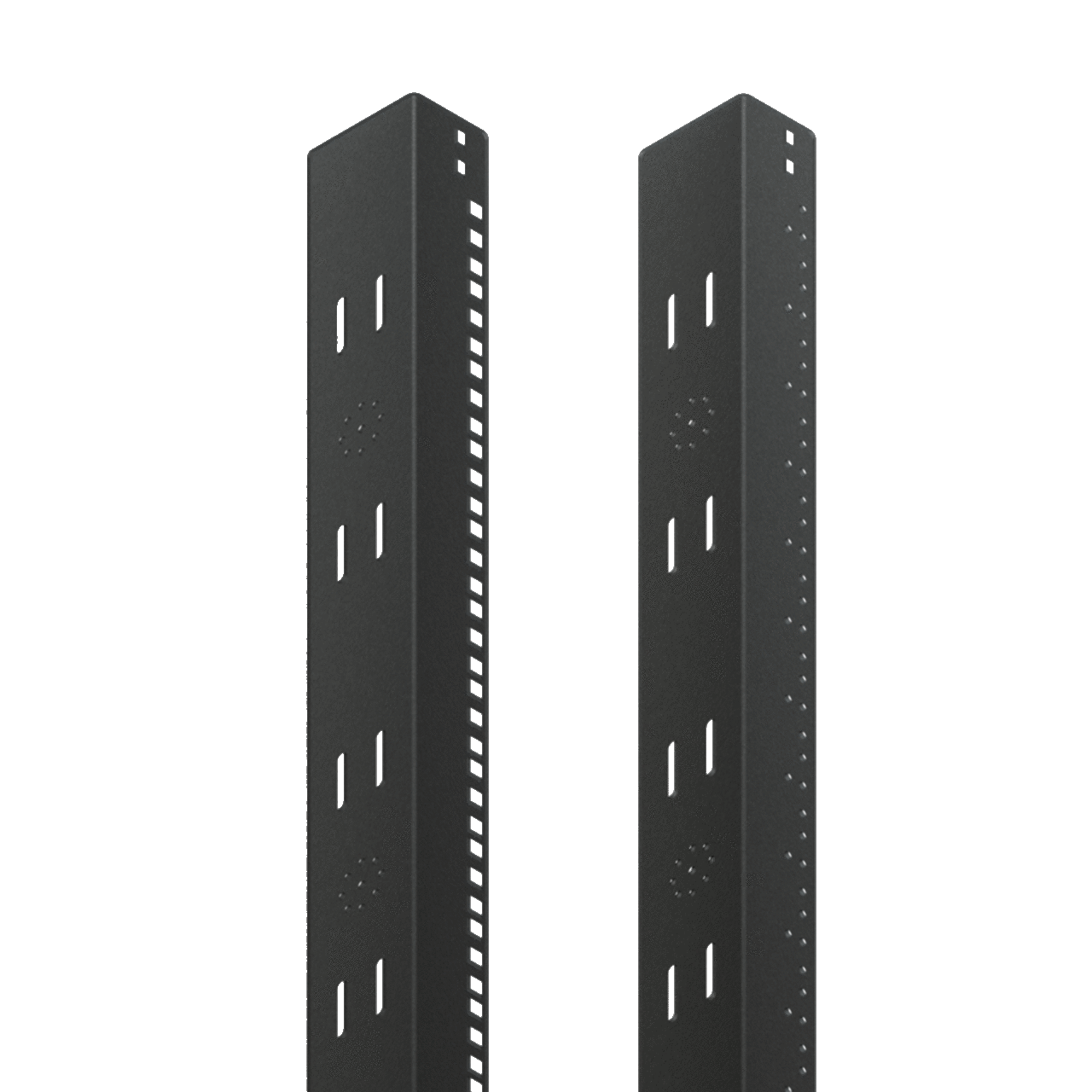 ERA192321TPL DWDH1/DNCY L-Shaped Tapped Hole Rack Angle, 14 ga Steel, Black