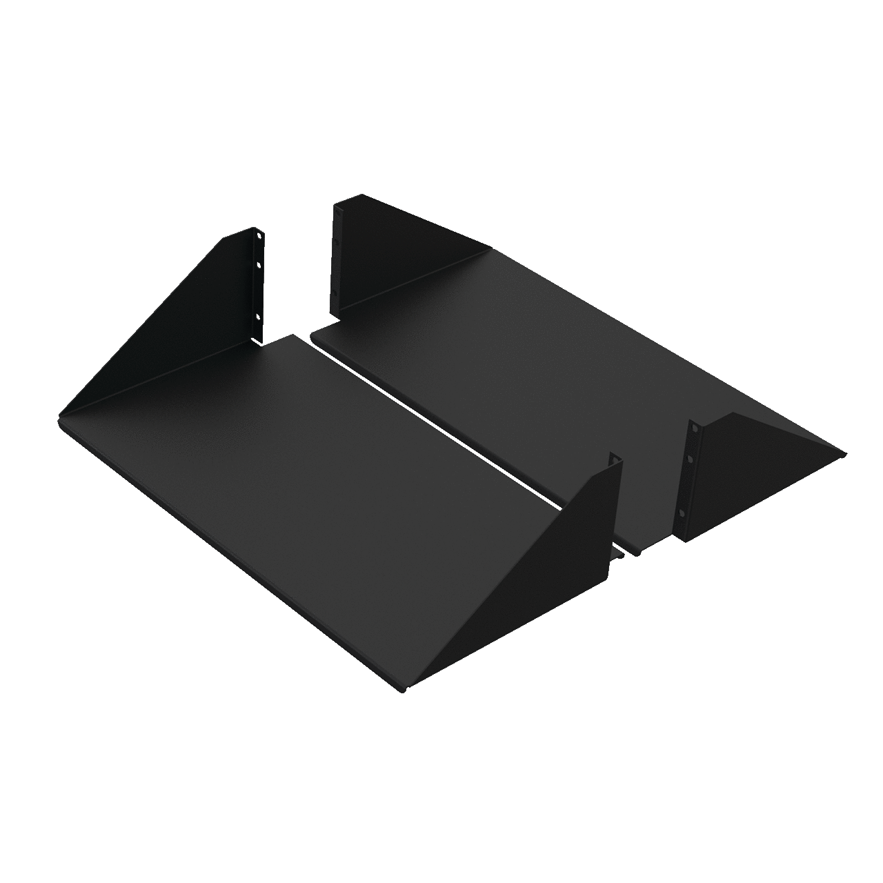 ESHD19 DACCY Double Sided Solid Shelf, 4.85 in H x 19 in W x 10-1/2 in D, 3RU Rack, Steel