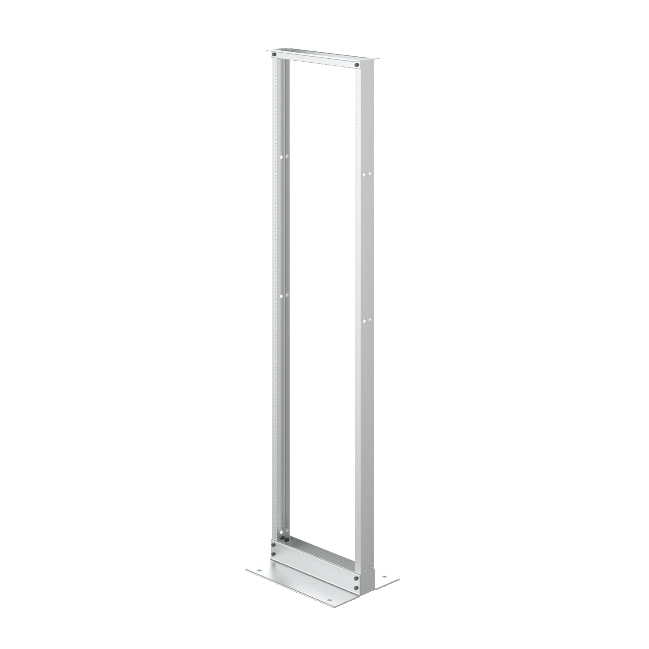 DMAX EVR19FM45U DOFR2:DMAX 2-Post 45-Rack Unit Open Frame Cabinet Rack, 84 in H x 20-1/4 in W x 15 in D