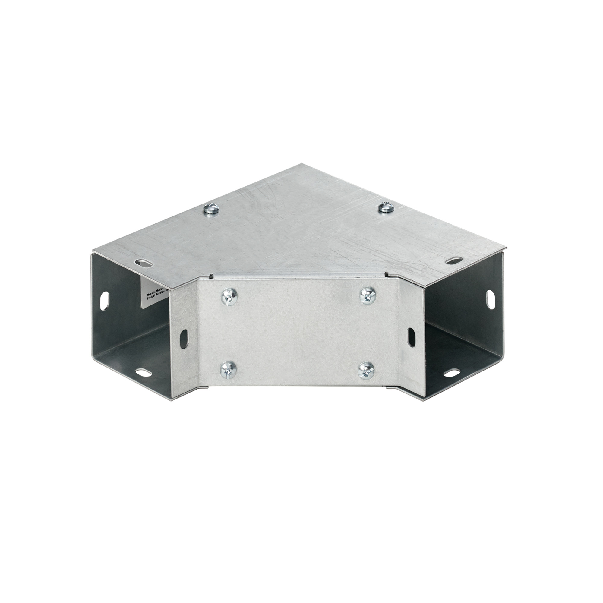 F101090EINGV Type 1 Inside Opening Flat Cover Wireway Elbow, 14 in L x 14 in W, 90 deg Bend, Steel