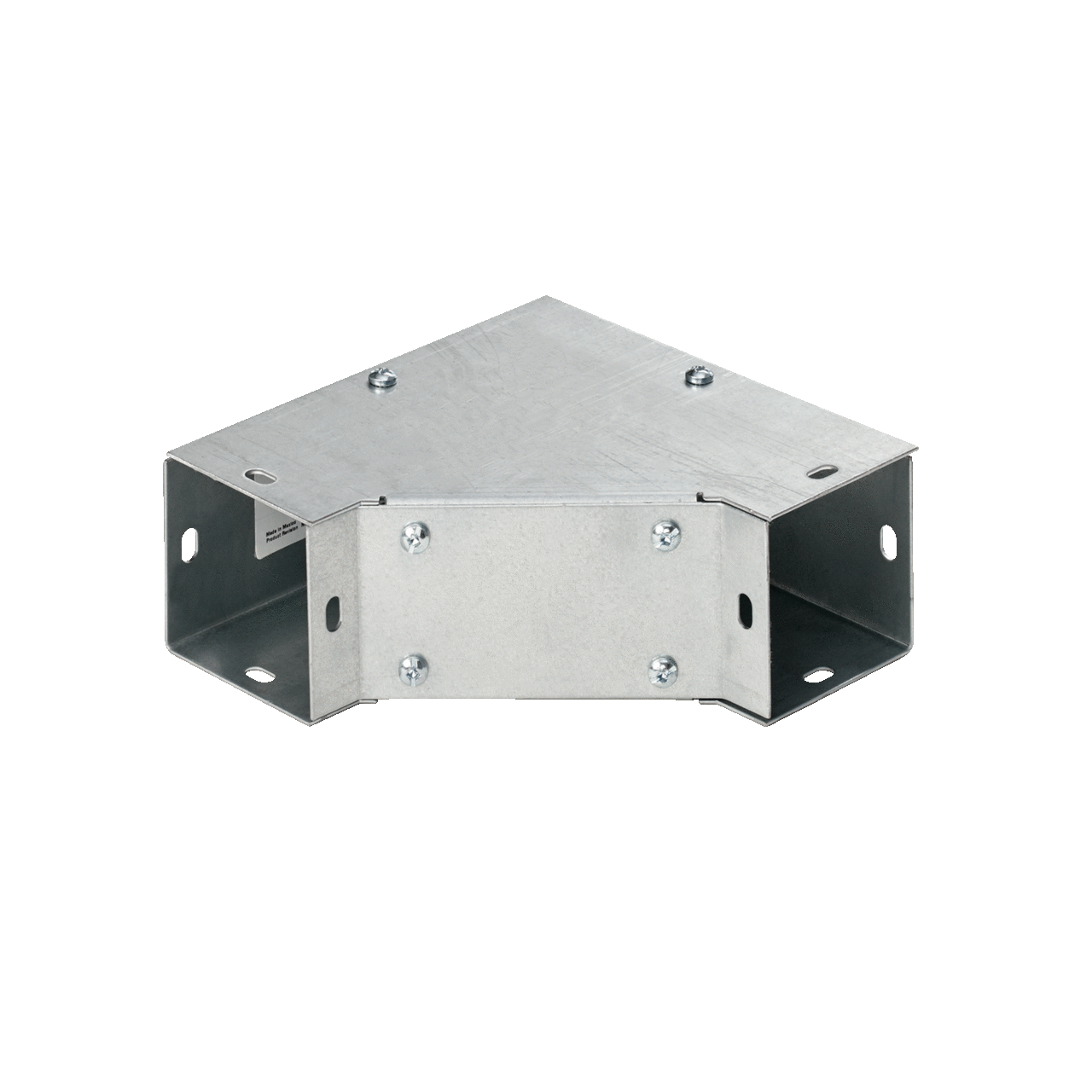 F121290EINGV Type 1 Inside Opening Flat Cover Wireway Elbow, 16 in L x 16 in W, 90 deg Bend, Steel