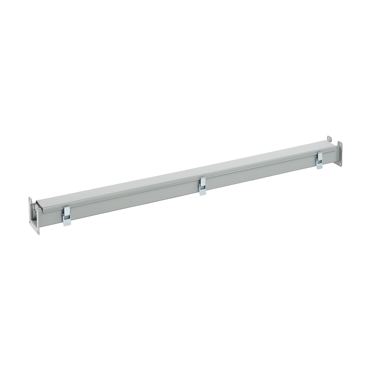 F126L48 F10 Lay-In Straight Section Wireway, 48 in L x 12 in W x 6 in H, Butt Hinged Cover, Steel