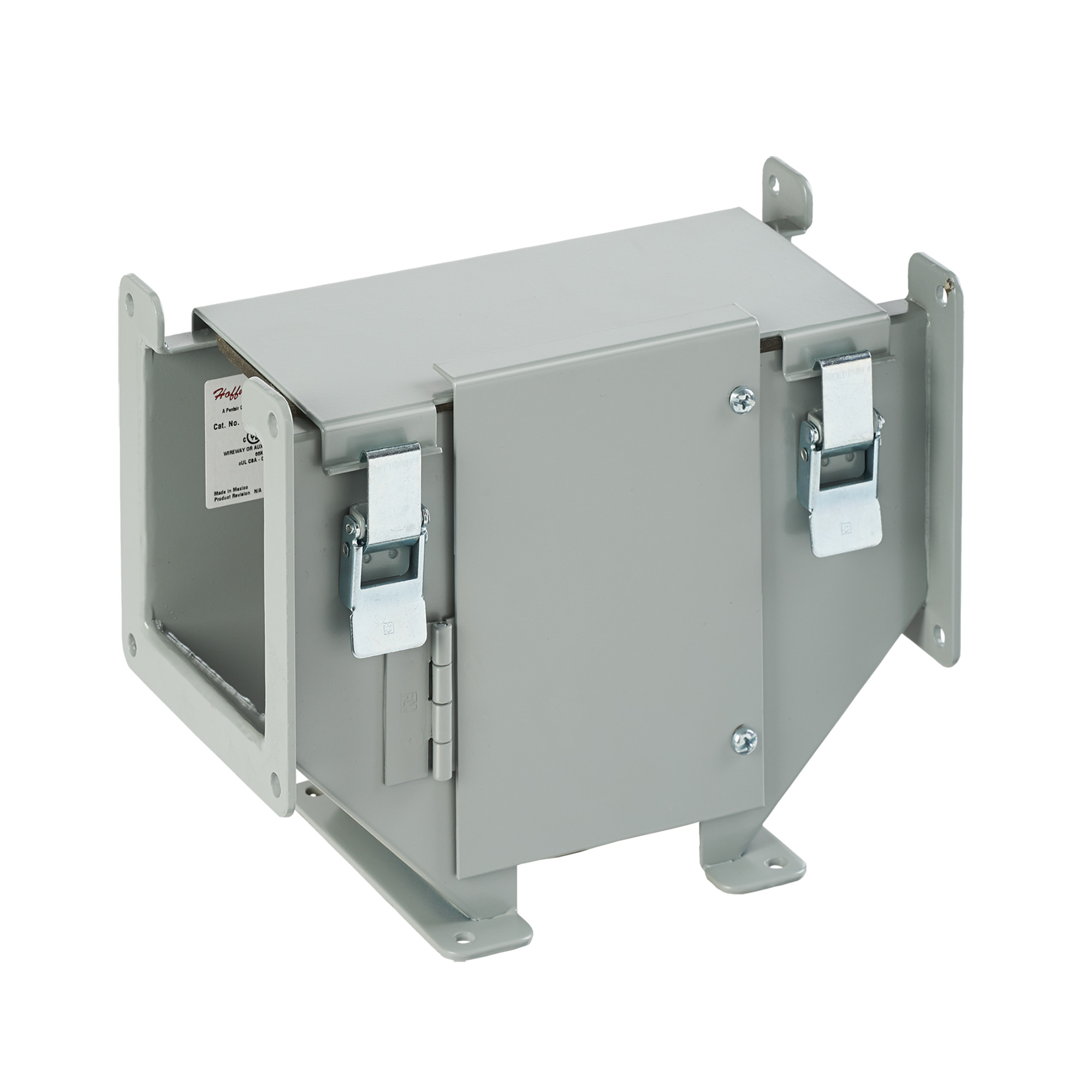 F22LTC Type 12 Outside Top Opening Hinged Cover Wireway Tee, For Use With 2-1/2 x 2-1/2 in NEMA 12 Lay-In Wireway, Steel, Gray