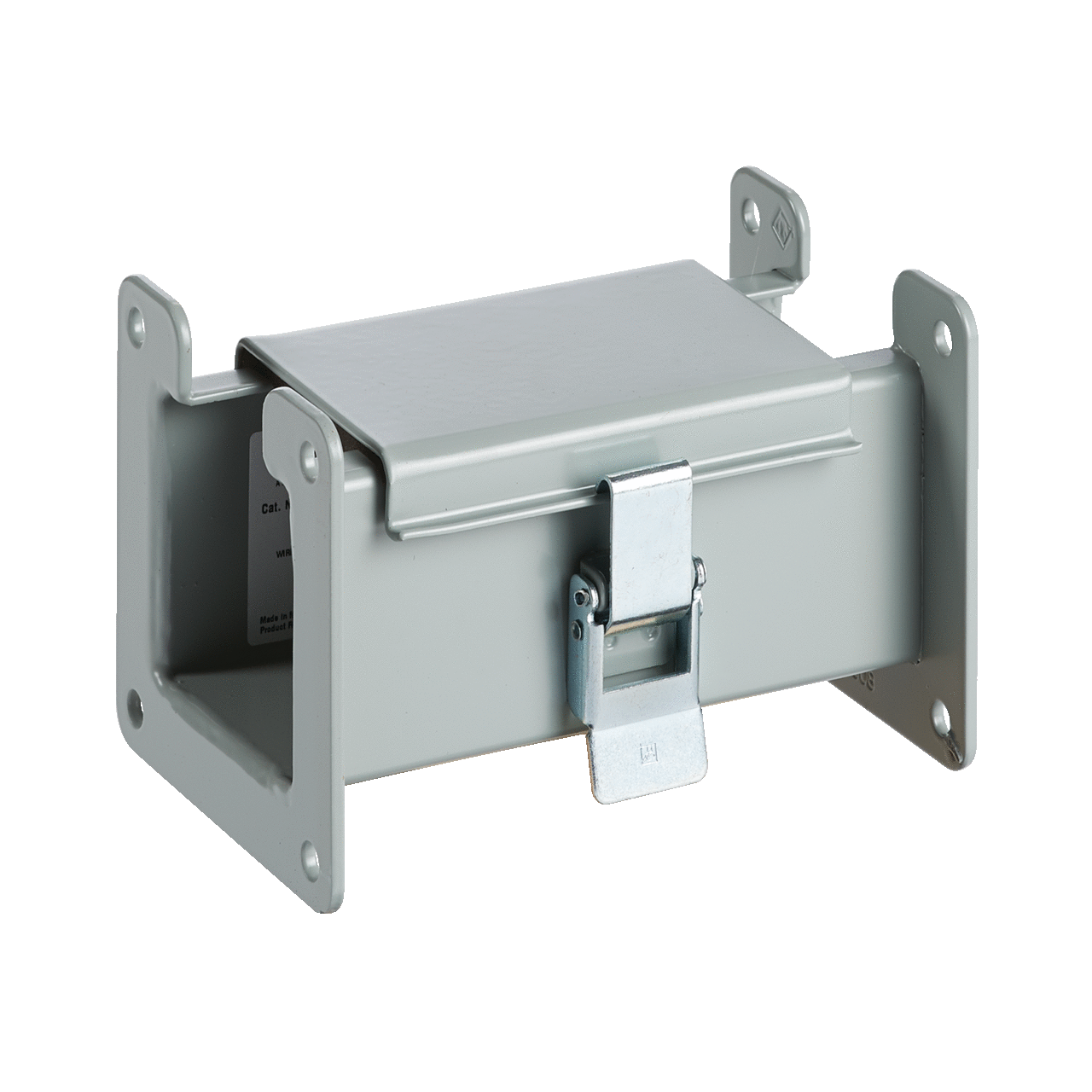 F44L06 F10 Lay-In Straight Section Wireway, 6 in L x 4 in W x 4 in H, Butt Hinged Cover, Steel