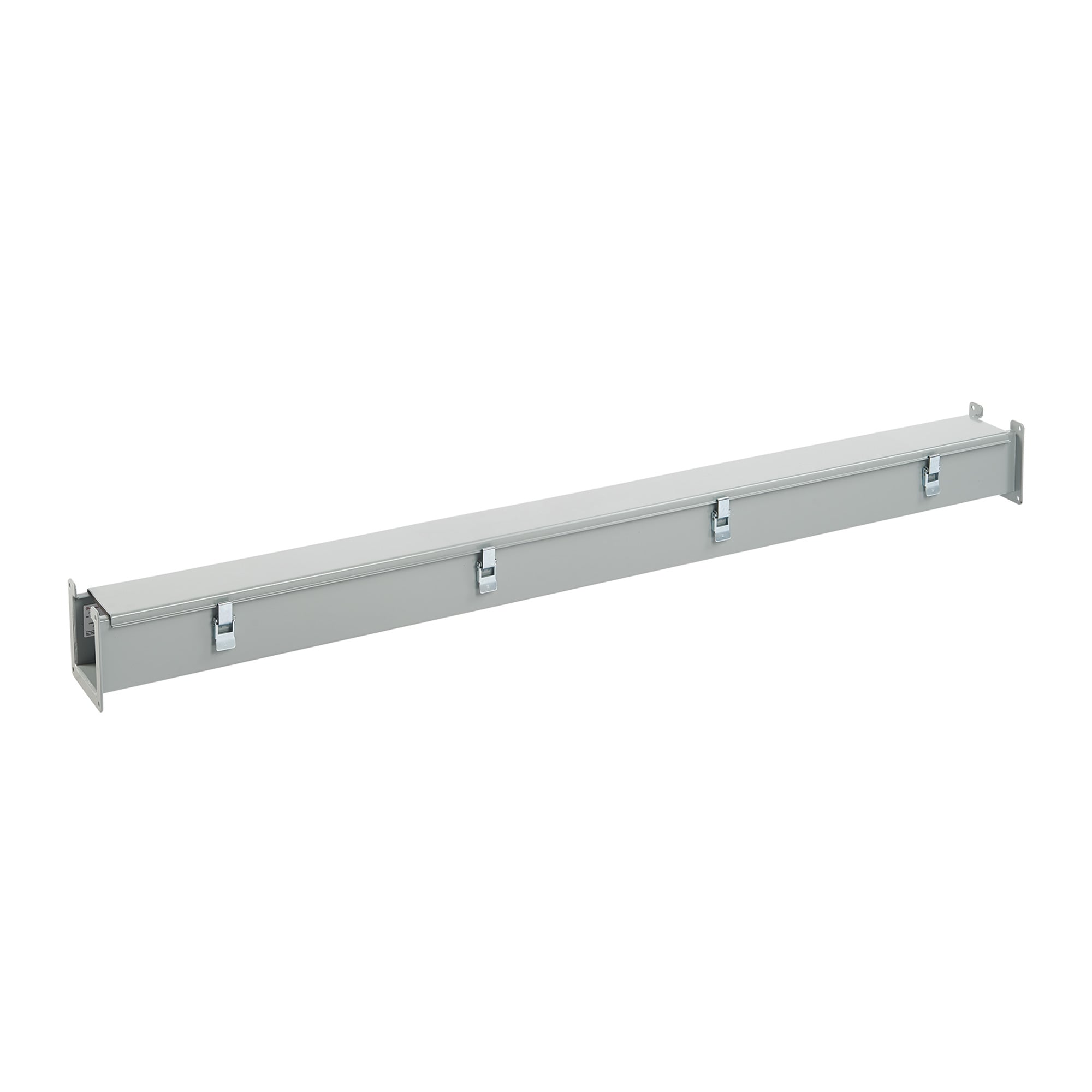 F44L120 F10 Lay-In Straight Section Wireway, 120 in L x 4 in W x 4 in H, Butt Hinged Cover, Steel
