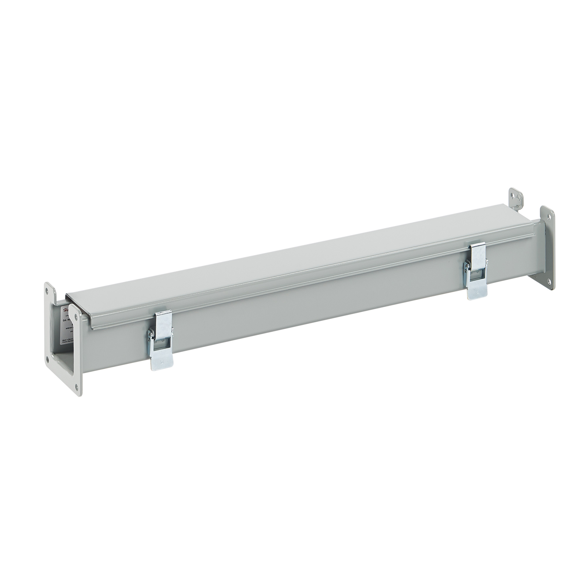 F44L24 F10 Lay-In Straight Section Wireway, 24 in L x 4 in W x 4 in H, Butt Hinged Cover, Steel