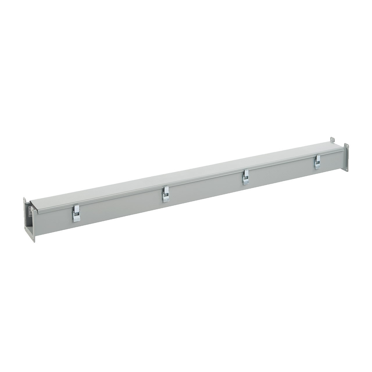 F44L60 F10 Lay-In Straight Section Wireway, 60 in L x 4 in W x 4 in H, Butt Hinged Cover, Steel