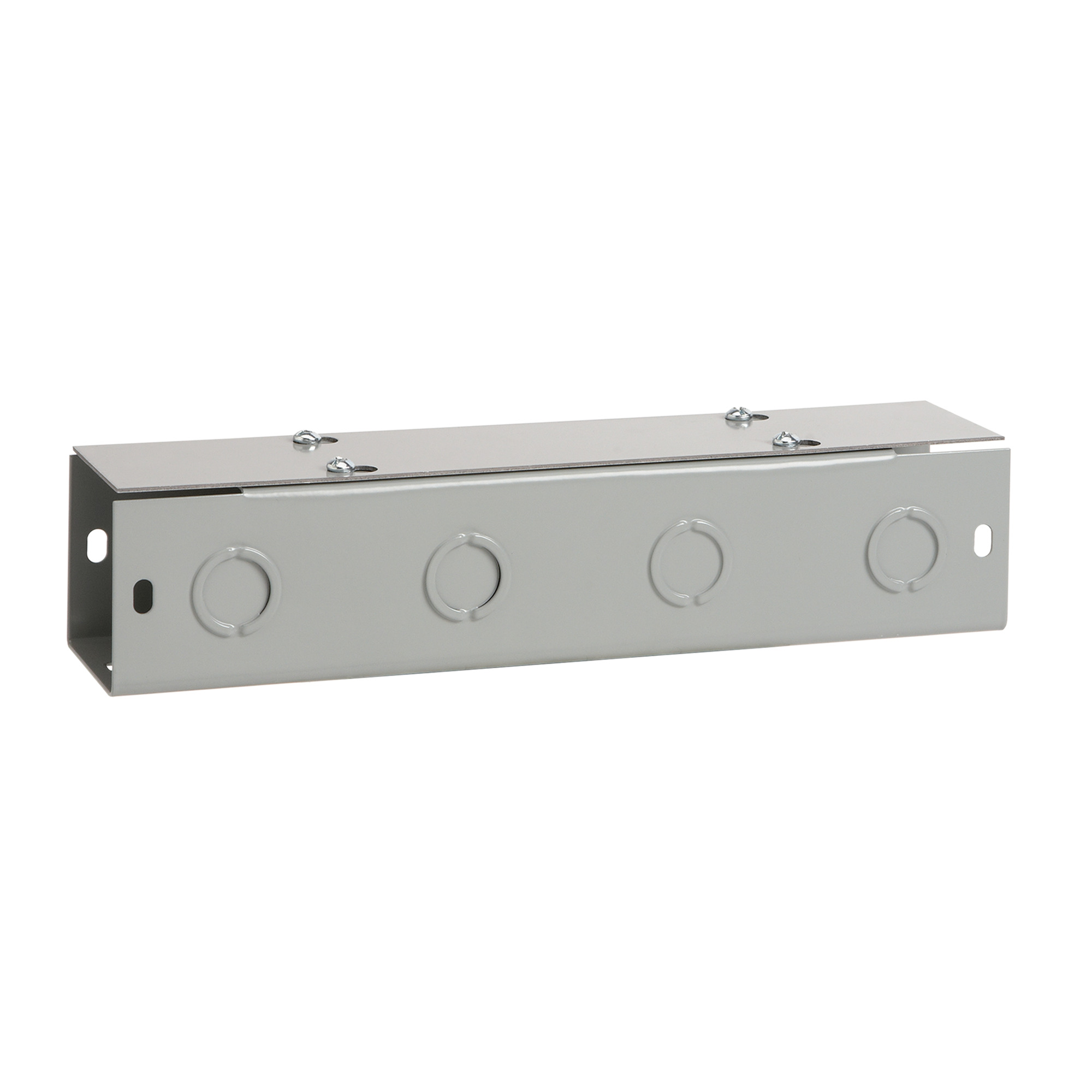 F44T112GVP F40FC Lay-In Straight Section Wireway, 12 in L x 4 in W x 4 in H, Flat Cover, Steel