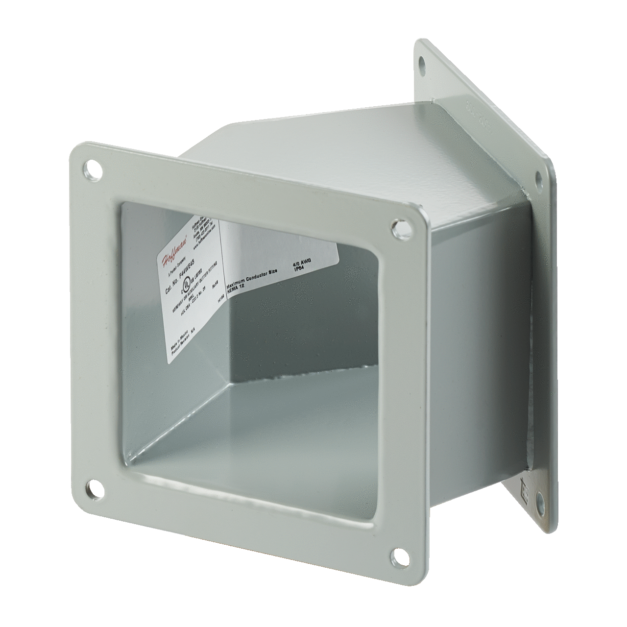 F44WE45 F20 Wireway Elbow, 45 deg Bend, Steel