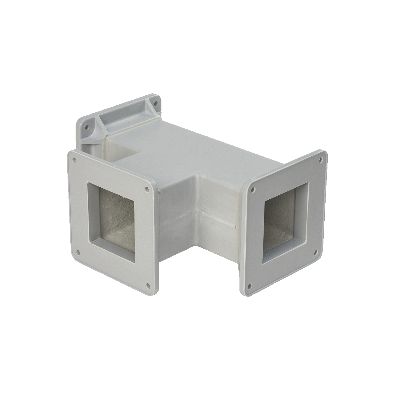 F44WTFG F25 Wireway Tee, For Use With 4 x 4 in NEMA 12/3R Fiberglass Wireway and Trough, Fiberglass