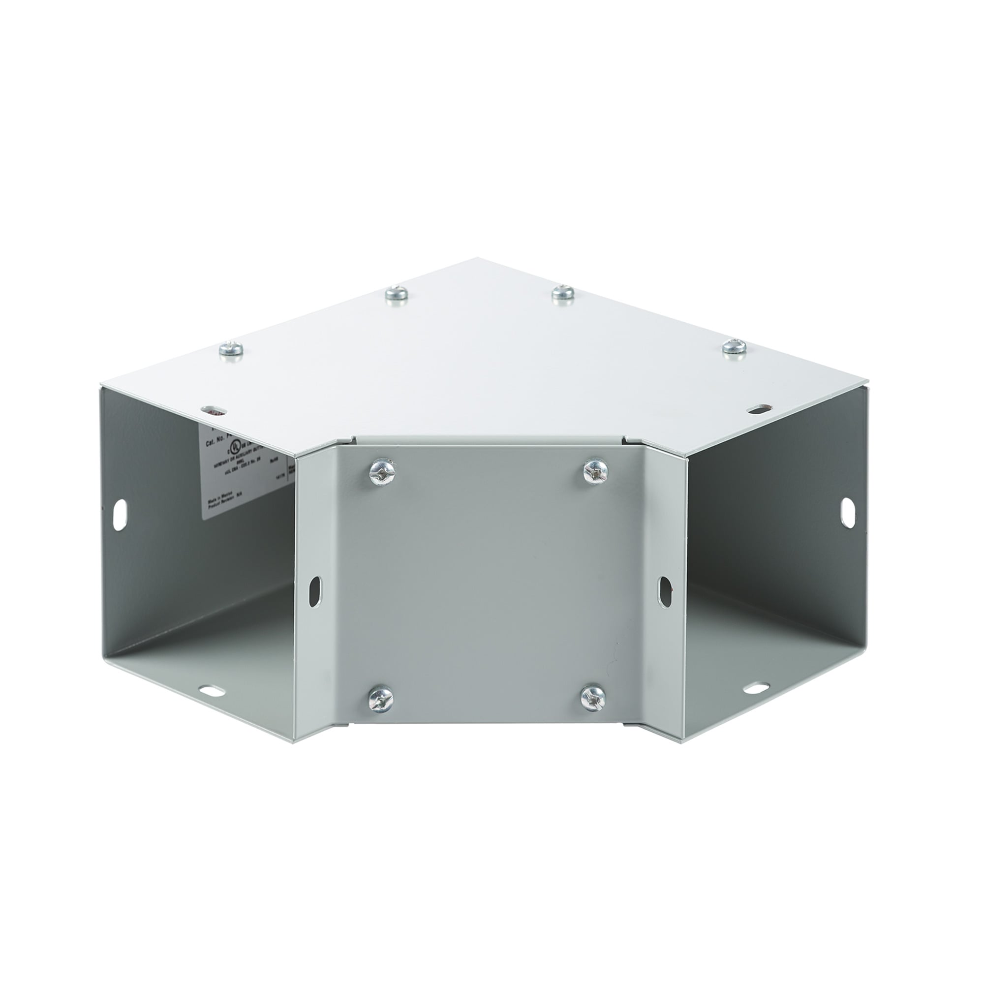 F6690EIN Type 1 Inside Opening Flat Cover Wireway Elbow, 10 in L x 10 in W, 90 deg Bend, Steel