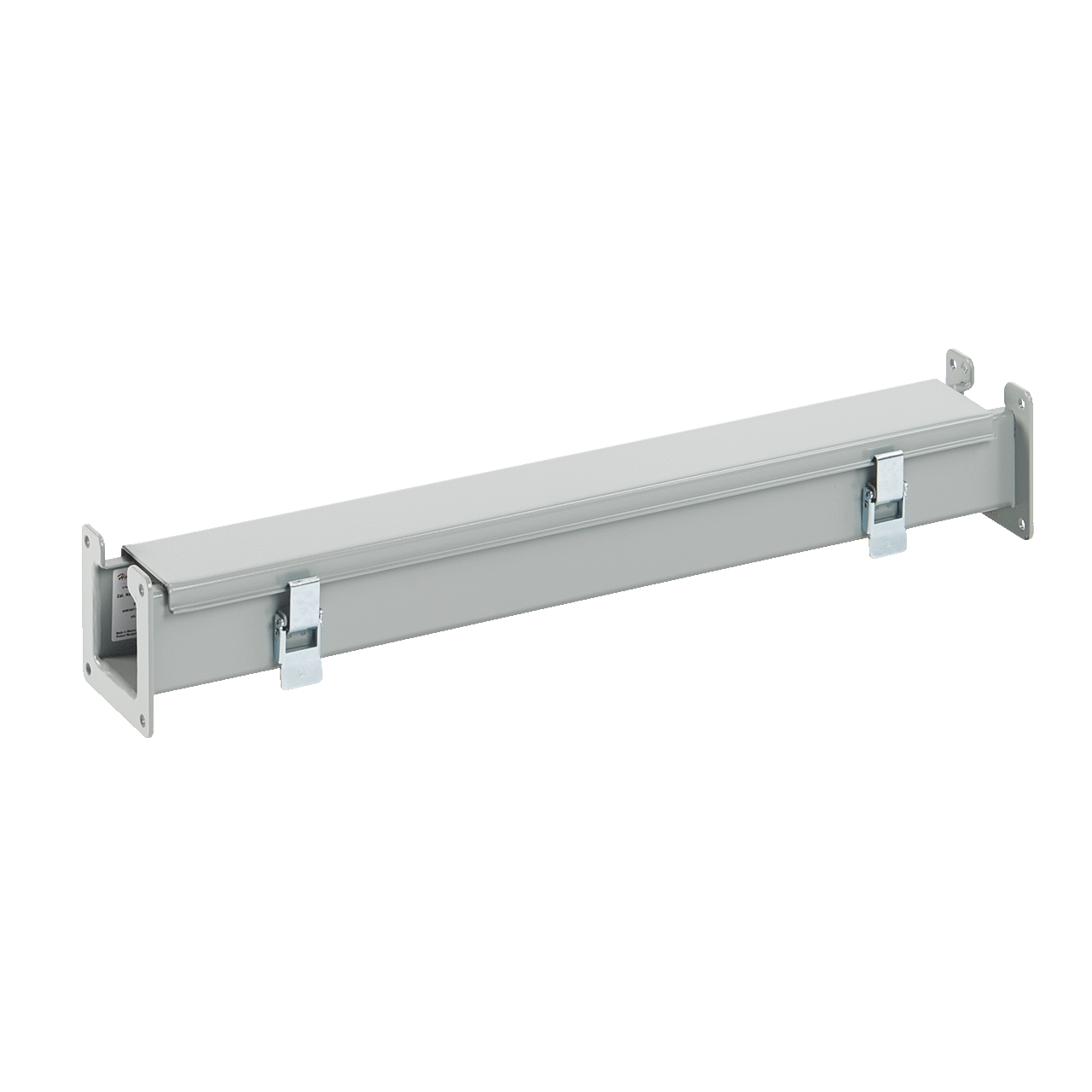 F66L24 F10 Lay-In Straight Section Wireway, 24 in L x 6 in W x 6 in H, Butt Hinged Cover, Steel
