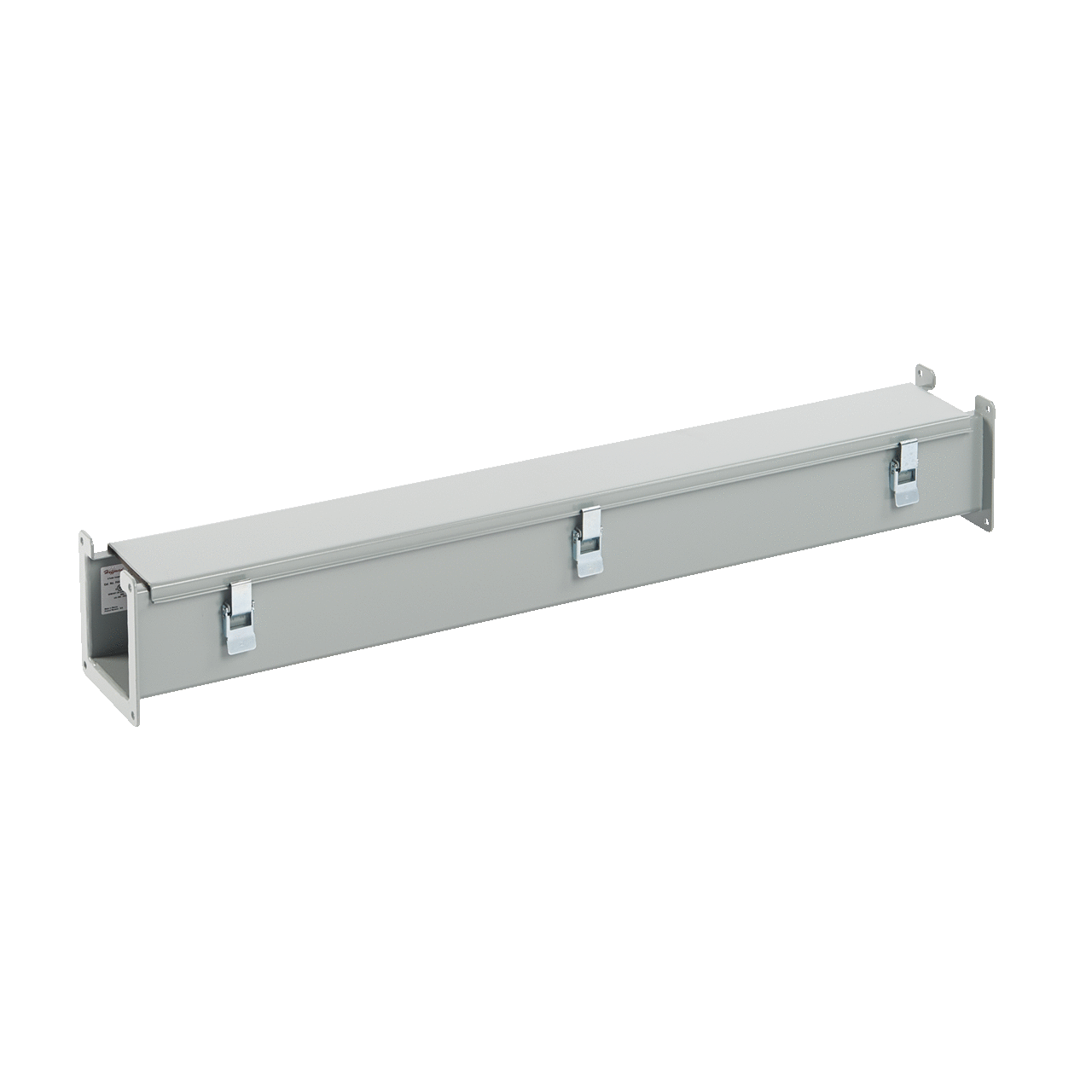F66L36 F10 Lay-In Straight Section Wireway, 36 in L x 6 in W x 6 in H, Butt Hinged Cover, Steel
