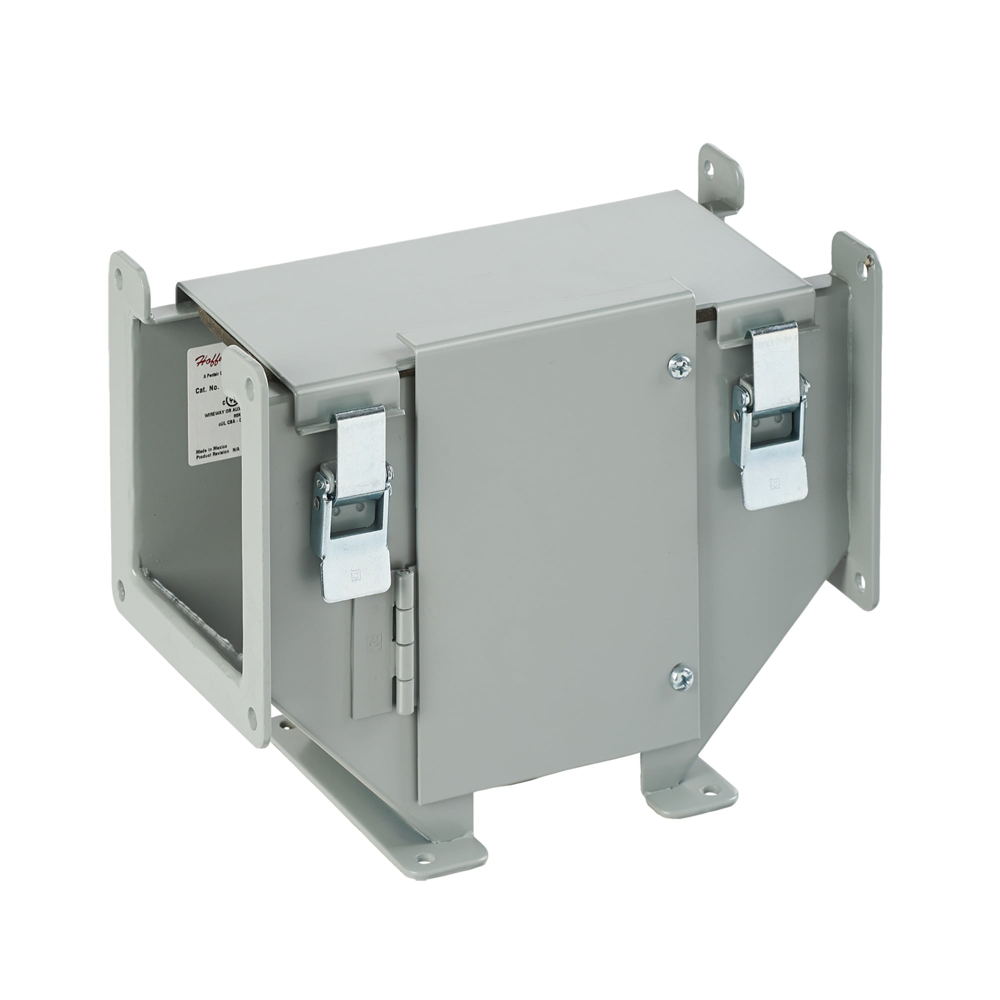 F66LTC Type 12 Outside Top Opening Hinged Cover Wireway Tee, For Use With 6 x 6 in NEMA 12 Lay-In Wireway, Steel, Gray