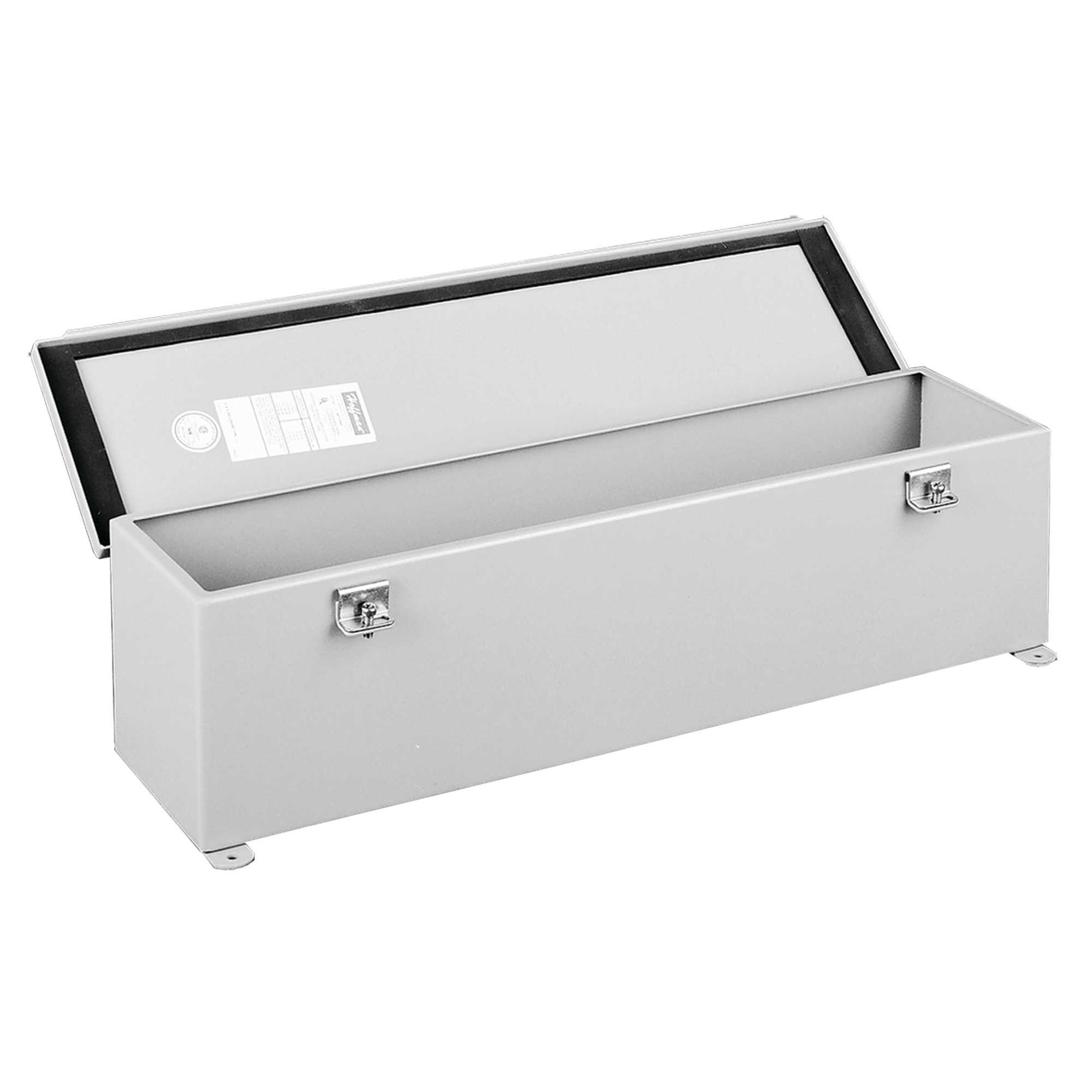 F66T12HC F20HC Wiring Trough, 12 in L x 6 in W x 6 in H, Butt Hinged/Screw Clamp Cover, Steel
